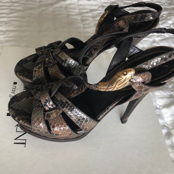 YSL Yves Saint Laurent Tribute Sandals - Picture 1 of 8